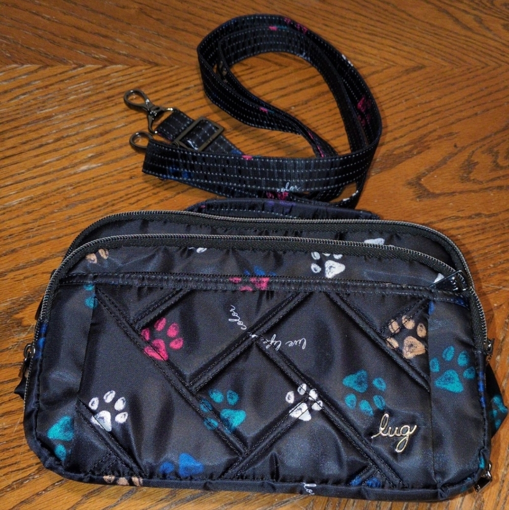 Lug Scoop Paw Print Bag Nwot
